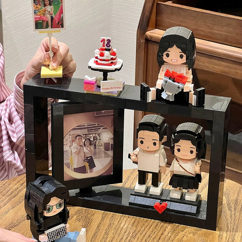 Photo portrait custom building block give boyfriend and girlfriend anniversary birthday handmade DIY gift Valentine's day gift