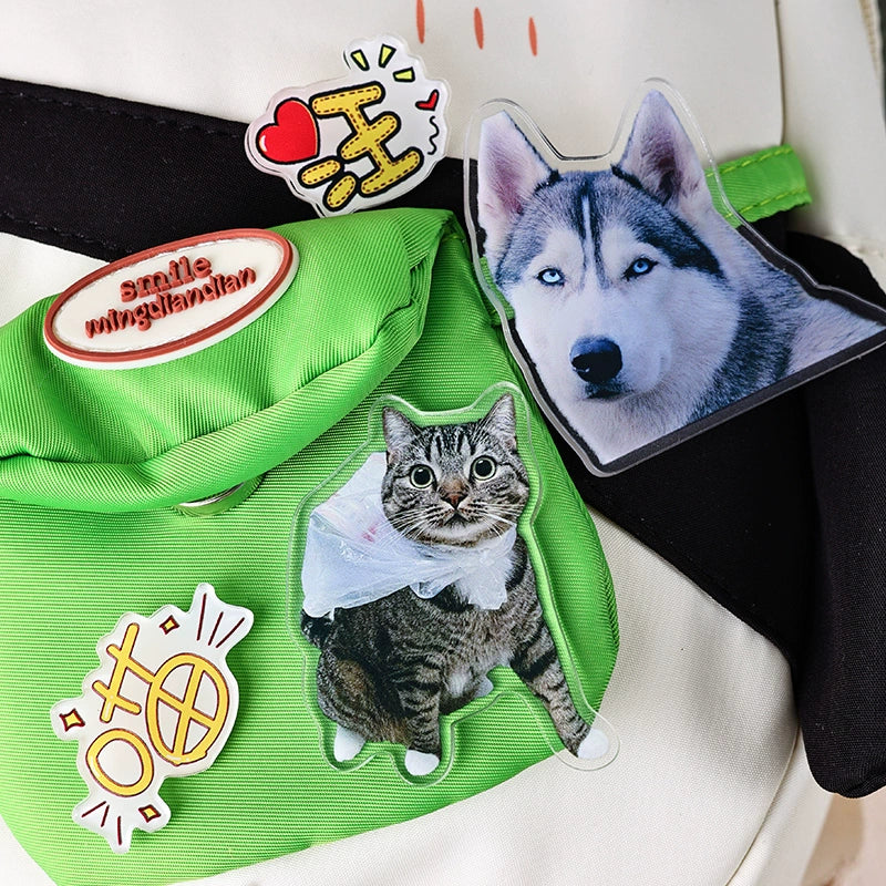 450 acrylic brooch brooch badge custom pet photo DIY pin creative cute avatar batch logo