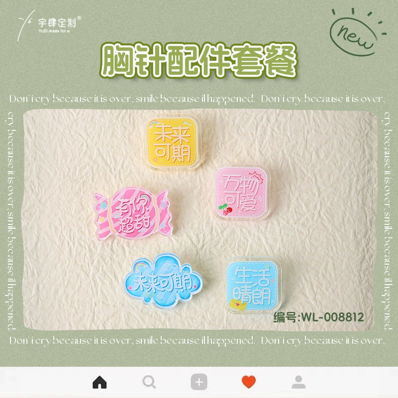 450 acrylic brooch brooch badge custom pet photo DIY pin creative cute avatar batch logo