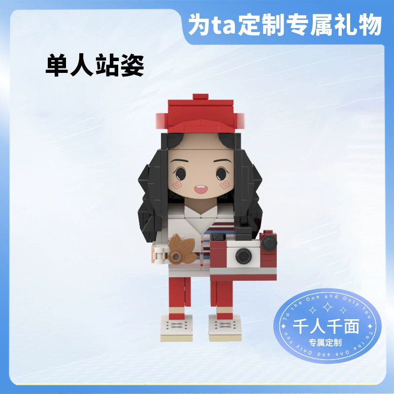 Photo portrait custom building block give boyfriend and girlfriend anniversary birthday handmade DIY gift Valentine's day gift