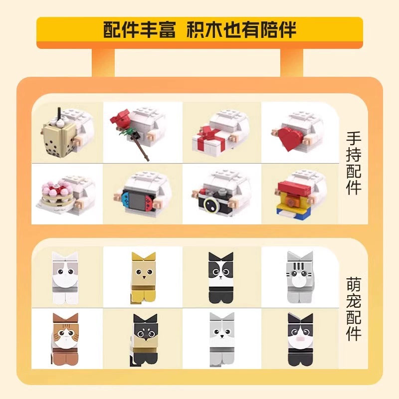 Square head boy photo studio photo customization building block portrait birthday gift DIY figure for boyfriend and girlfriend ornament