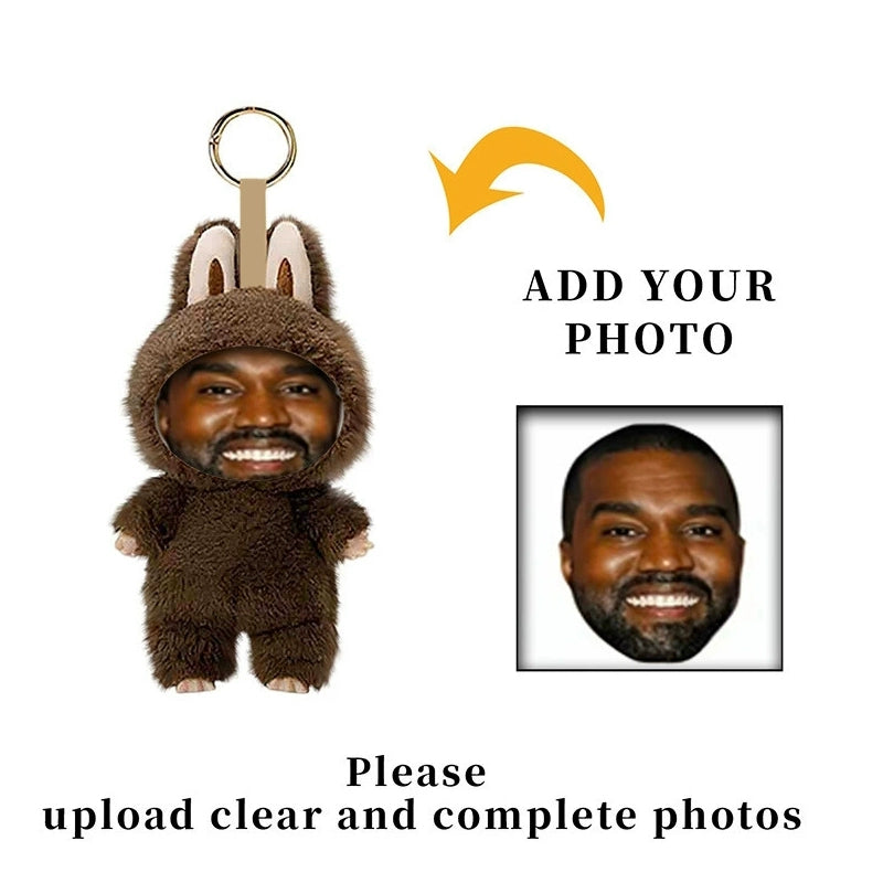 Couple photo custom face doll pendant Bubra creative plush doll for boyfriend and daughter birthday gift