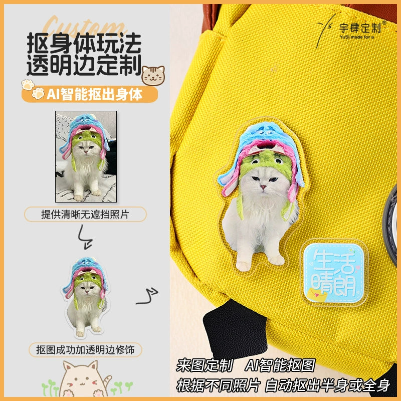 450 acrylic brooch brooch badge custom pet photo DIY pin creative cute avatar batch logo