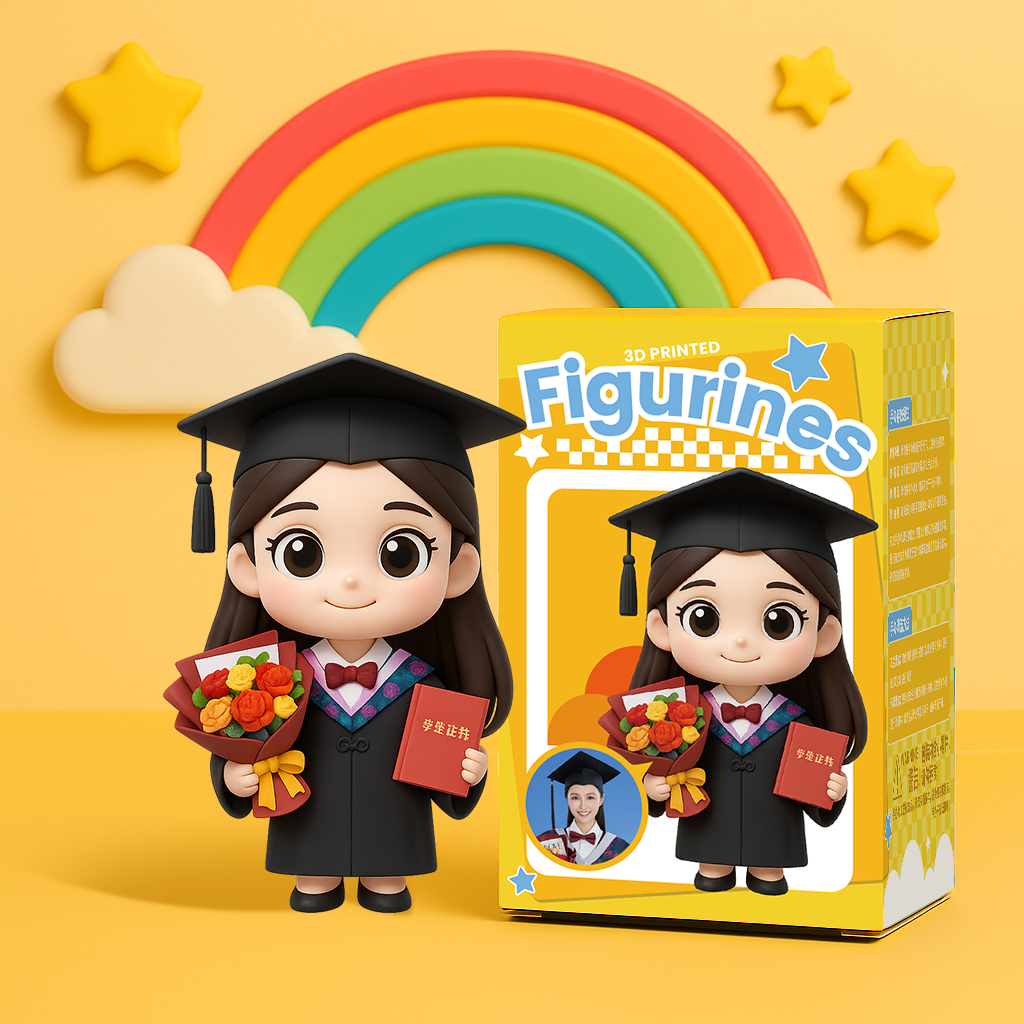 3D printing figure to map custom Q version cartoon doll creative blind box birthday gift couple Qixi Festival gift