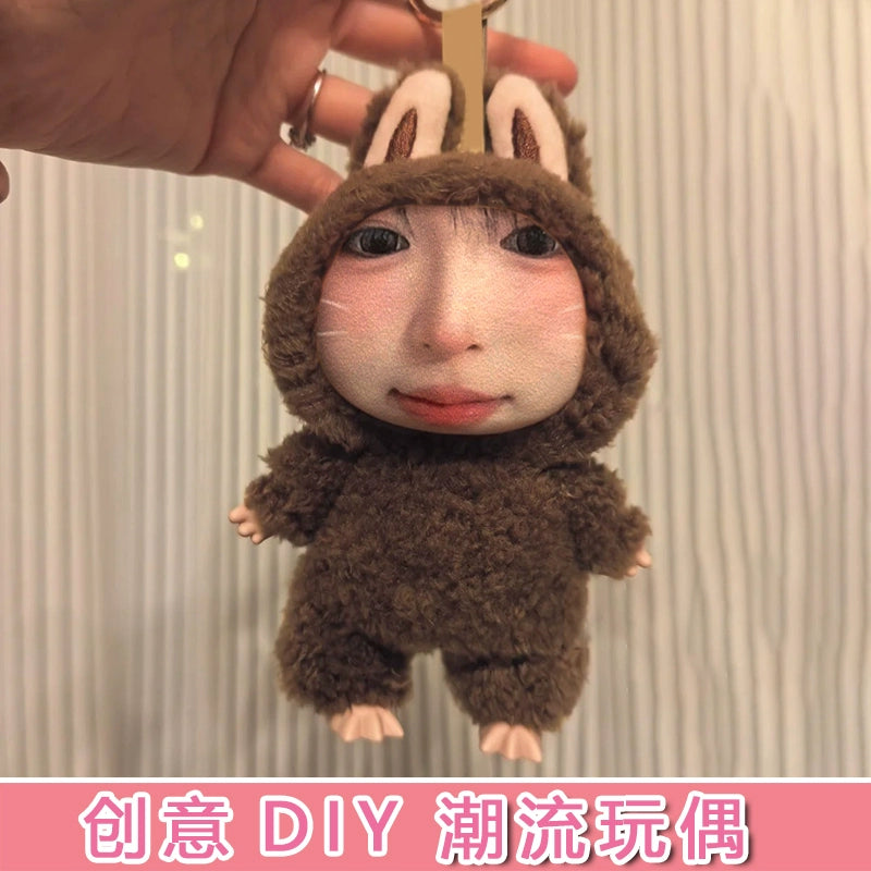 Couple photo custom face doll pendant Bubra creative plush doll for boyfriend and daughter birthday gift