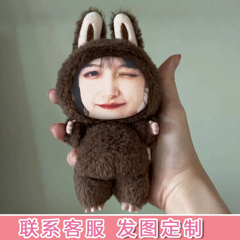 Couple photo custom face doll pendant Bubra creative plush doll for boyfriend and daughter birthday gift